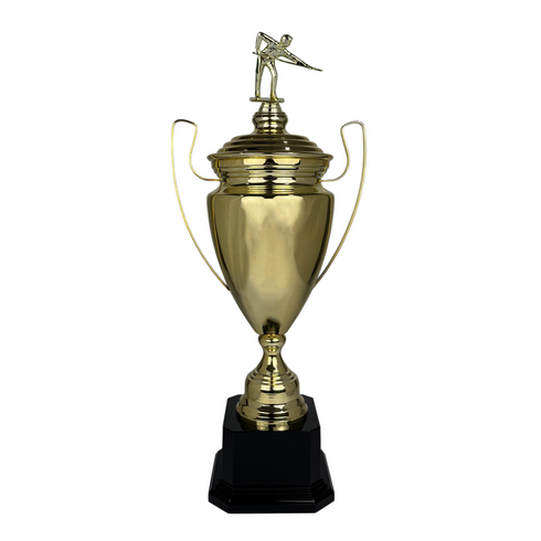 Trofeo de Copa de Metal con Figura Serie M1 de Billar